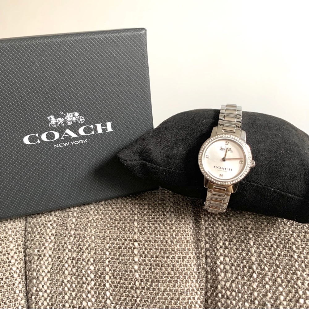 NWT authentic COACH silver tone watch - Picture 2 of 5